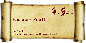 Hausner Zsolt névjegykártya
